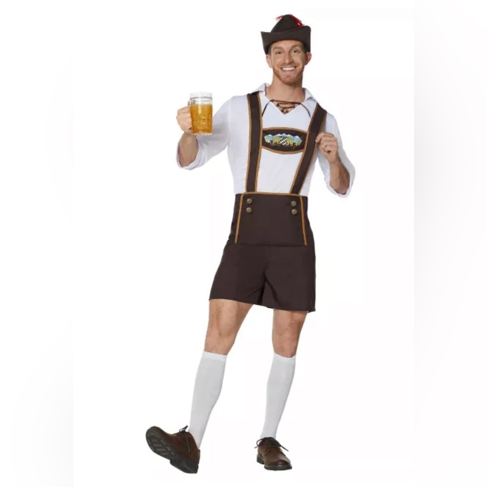 New Bavarian Man lederhosen octoberfest costume.  German.